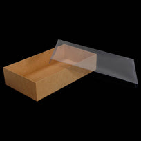 Art.10336 Caja Con Tapa Transparente Natural 10x45x25cm 1pz