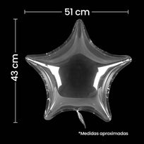 Art.10445 Globo Estrella Transparente 43x51cm 1pz
