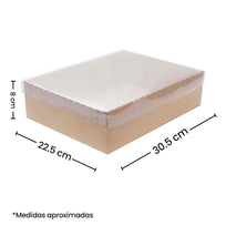 Art.10494 Caja Rectangular Con Tapa Transparente 8x30.5x22.5cm 1pz