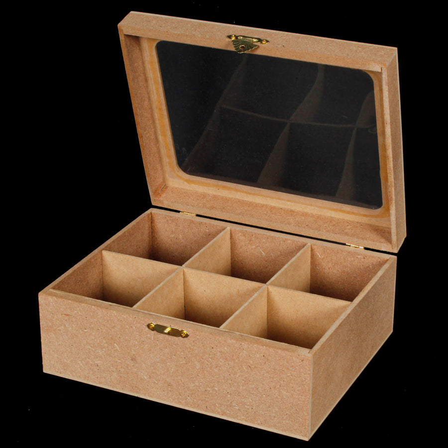 Art.10554 Caja Con Broche 6 Divisiones 9.5x24x19cm 1pz