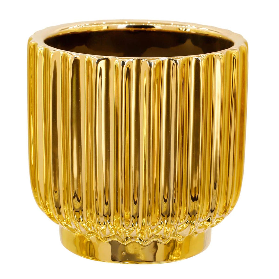 Art.10905 Base Cerámica Metalizada Redonda Chica 10x10cm 1pz