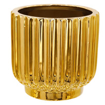 Art.10907 Base Cerámica Metalizada Redonda Mediana 11.5x12cm 1pz