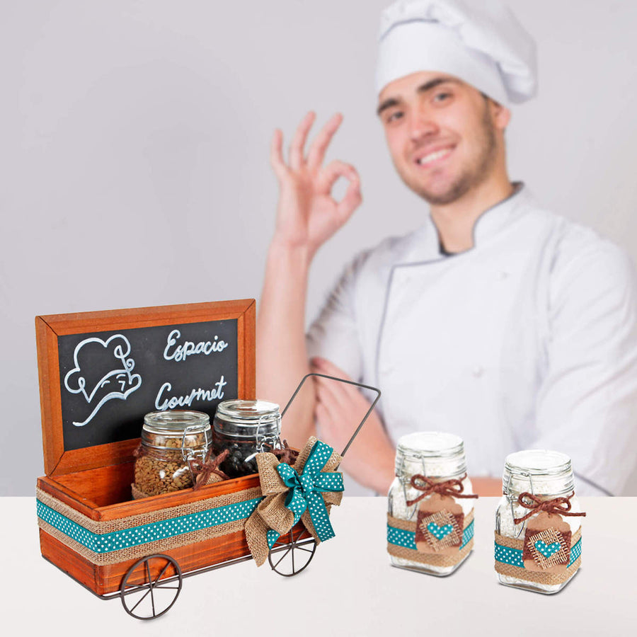 Art.11421 Frasco Con Tapa Clip Metálico aprox 270ml 12x8.5x6.5cm 1pz