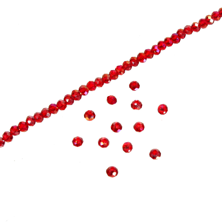 Art.11643 Cuenta Cristal Rondel 4mm Hilo 40cm (aprox 110pz)