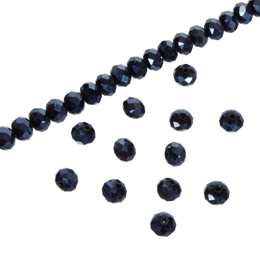 Art.11645 Cuenta Cristal Rondel 8mm Hilo 40cm (aprox 63pz)