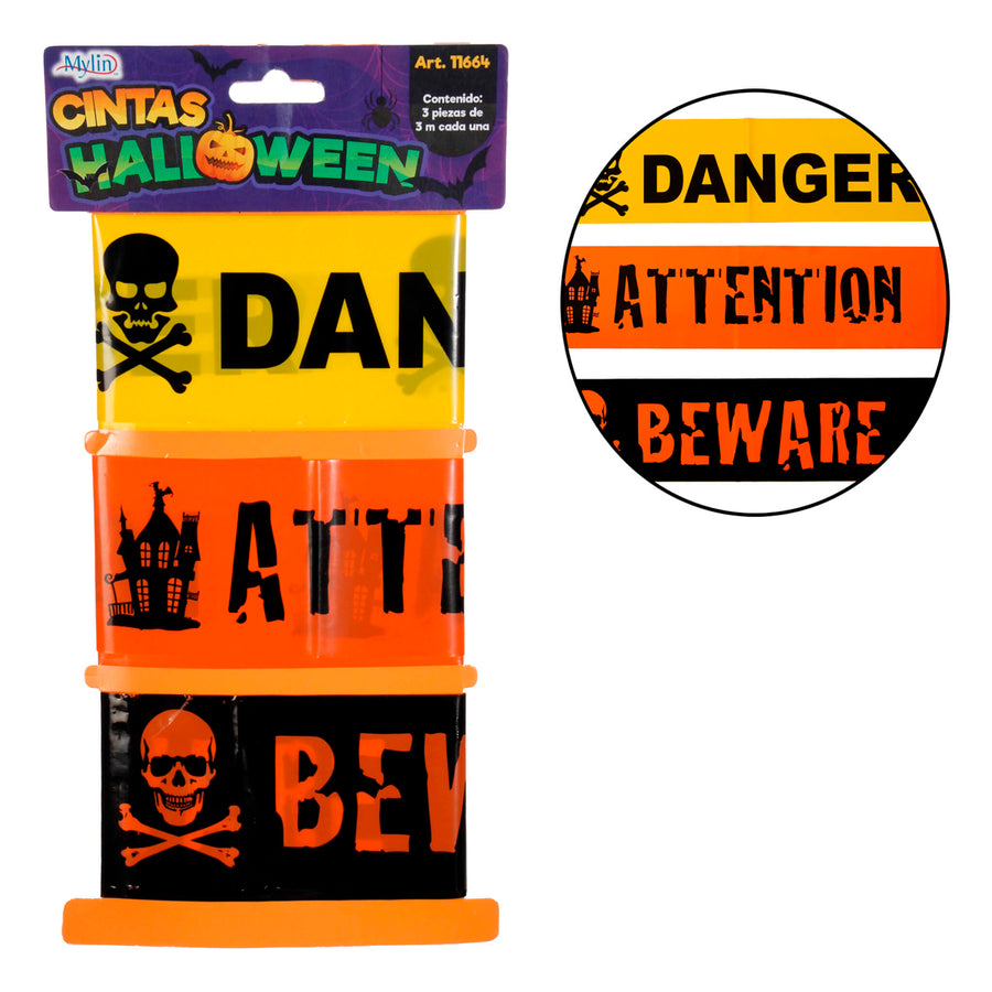 Art.11664 Cintas Halloween 6.5cm x 3m 3pz