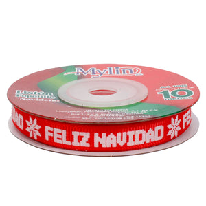 Art.11915 Listón Popotillo Navidad 10mm 10m