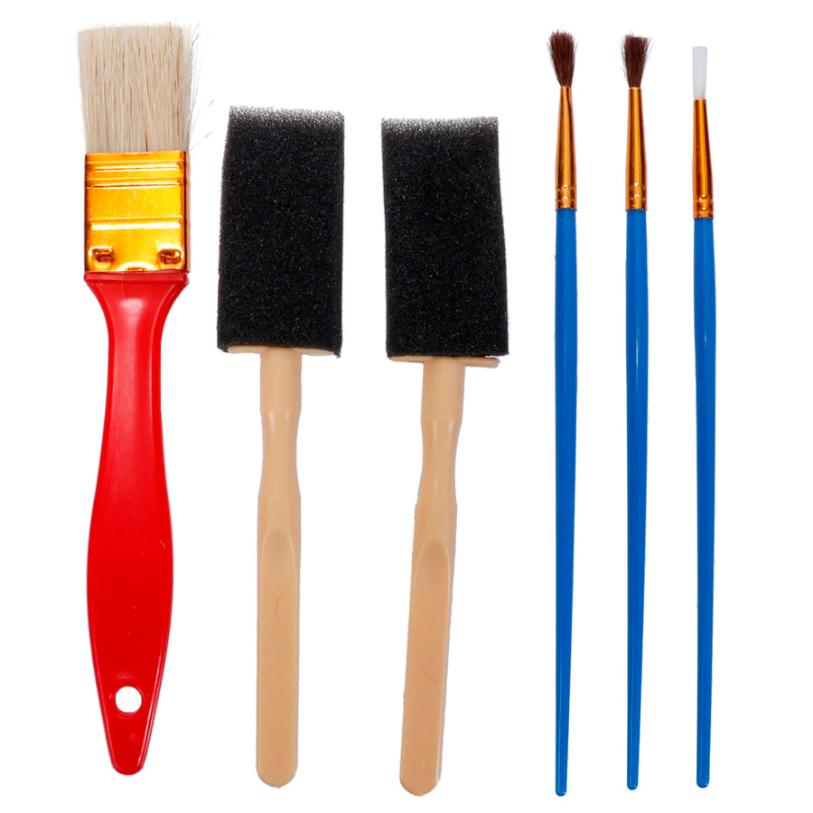 Art.12097 Juego Pincel/Esponjas Kids varios tamaños 6pz