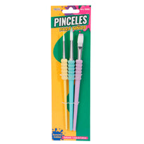 Art.12102 Juego Pincel Kids con Mango varios tamaños 3pz