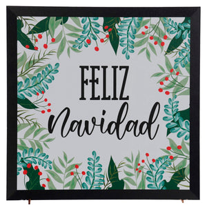 Art.12231 Cuadro Feliz Navidad 30x30x8.5cm 1pz