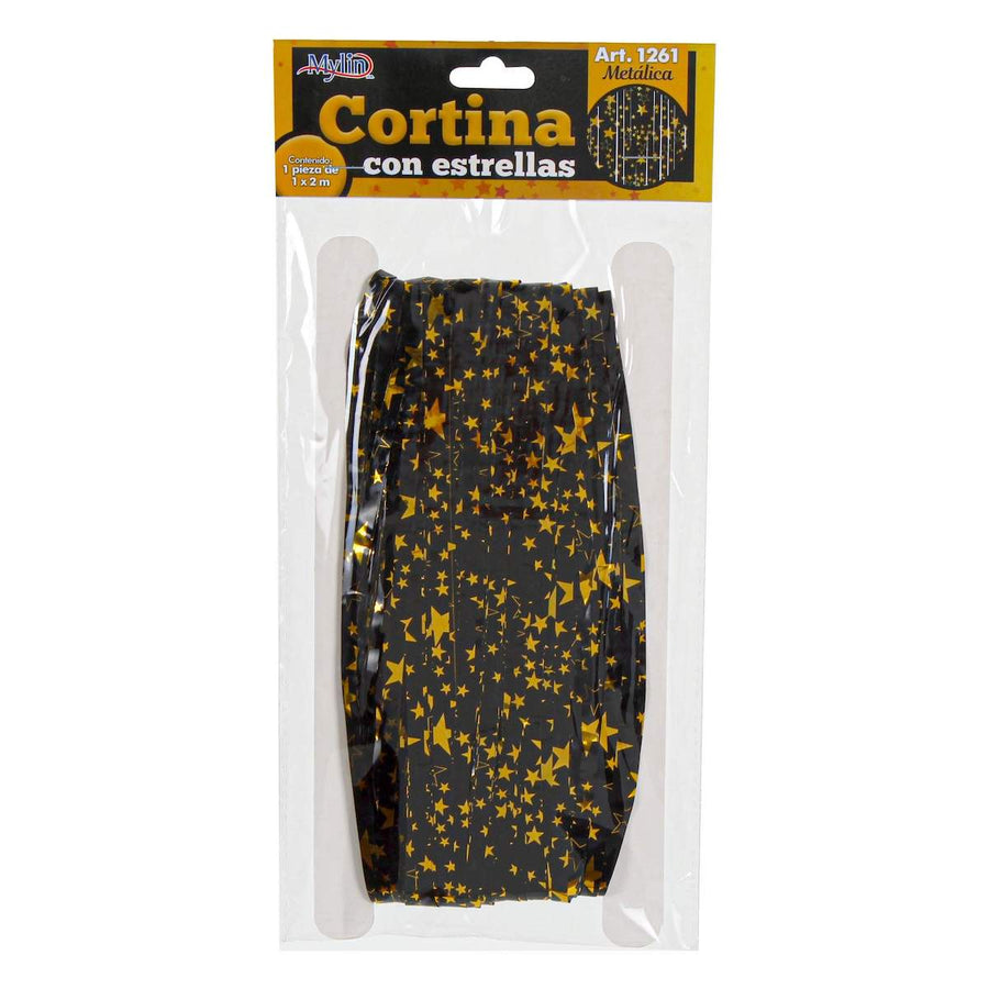 Art.1261 Cortina Metálica Con Estrellas 2x1m 1pz