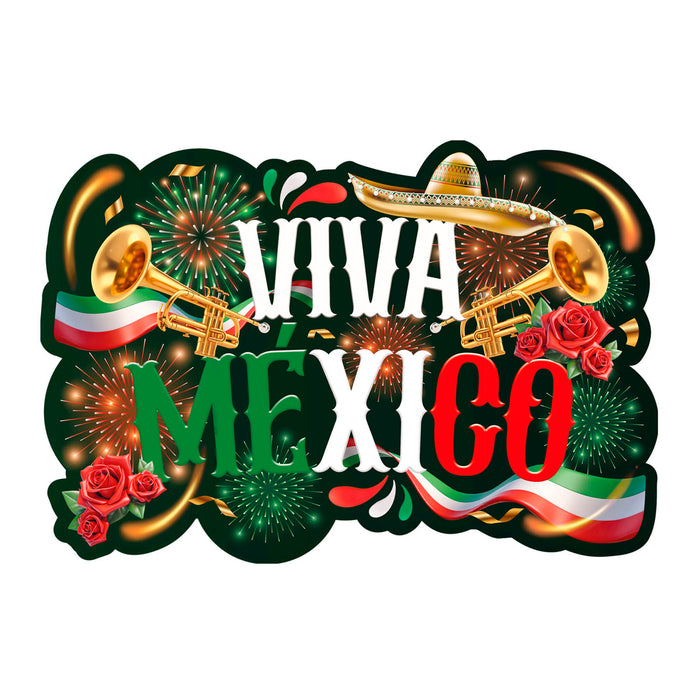Art.13381 Letrero Viva México 60x88cm (aprox) 1pz