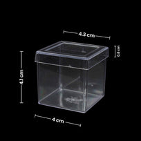Art.1366 Caja Cubo Plástico 4x4.5cm 2pz