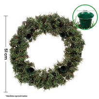 Art.1437 Candelabro de Pino Para 4 Velas 51cm 1pz