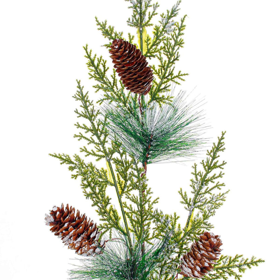 Art.1475 Vara Pino Nevado Con Piñas 76cm 1pz