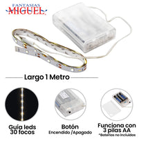 Art.1717 Guía Leds 30 Focos 1m 1pz