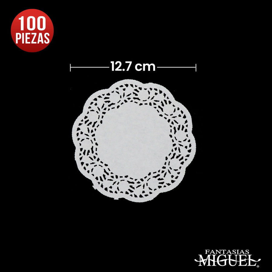 Art.1764 Paquete de Blondas de Papel 12.6cm 100pz