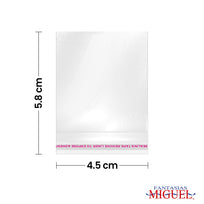 Art.1812 Bolsa De Celofán Con Sello Adhesivo 4x4.5cm 100pz