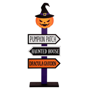 Art.1947 Letrero Con Base Halloween 50x20x7cm 1pz