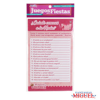 Art.2137 Juego Despedida Cuanto Conoces A La Novia 21.5x13.4cm 10pz