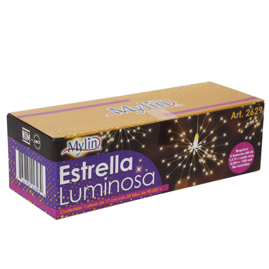Art.2629 Estrella Con 30 Hilos 90 Leds 17cm 1pz