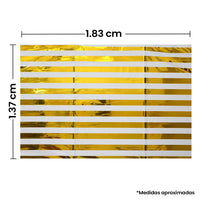 Art.2661 Mantel Metalizado Con Rayas 1.37x1.83cm 1pz