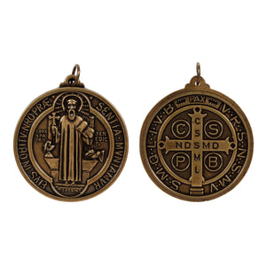 Art.3323 Medalla San Benito Baño Plata 5.3x4.7cm 1pz