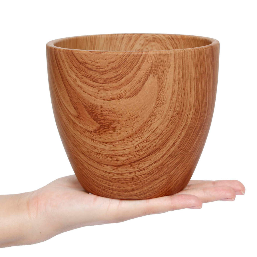 Art.3533 Base Cerámica Acabado Madera 12x14x9cm 1pz