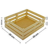 Art.3566 Huacal Rectangular De Pino 9x25x20cm 1pz