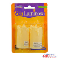 Art.4612 Vela Led   (Cada Pieza Incluye 3 Baterias reemplazables) 6.5x4x4cm 2pz