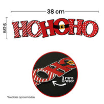 Art.5180 Letrero HoHoHo A Color 9x38cm 1pz