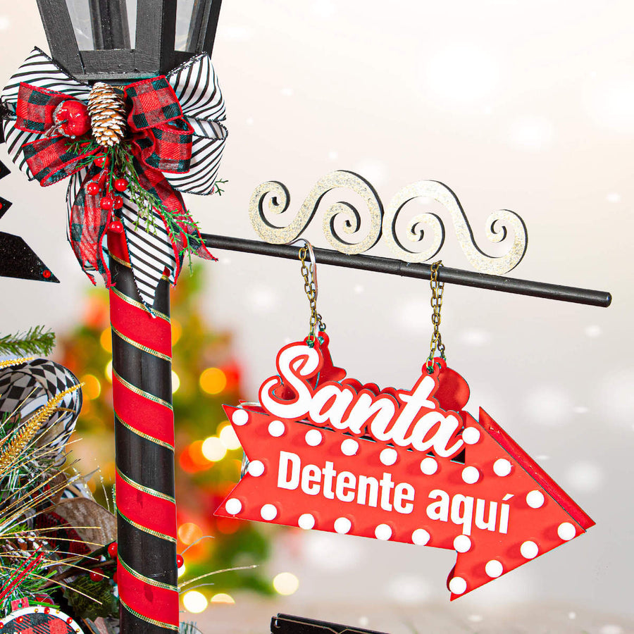 Art.5222 Flecha Navideña Grande Color 22x35cm 1pz