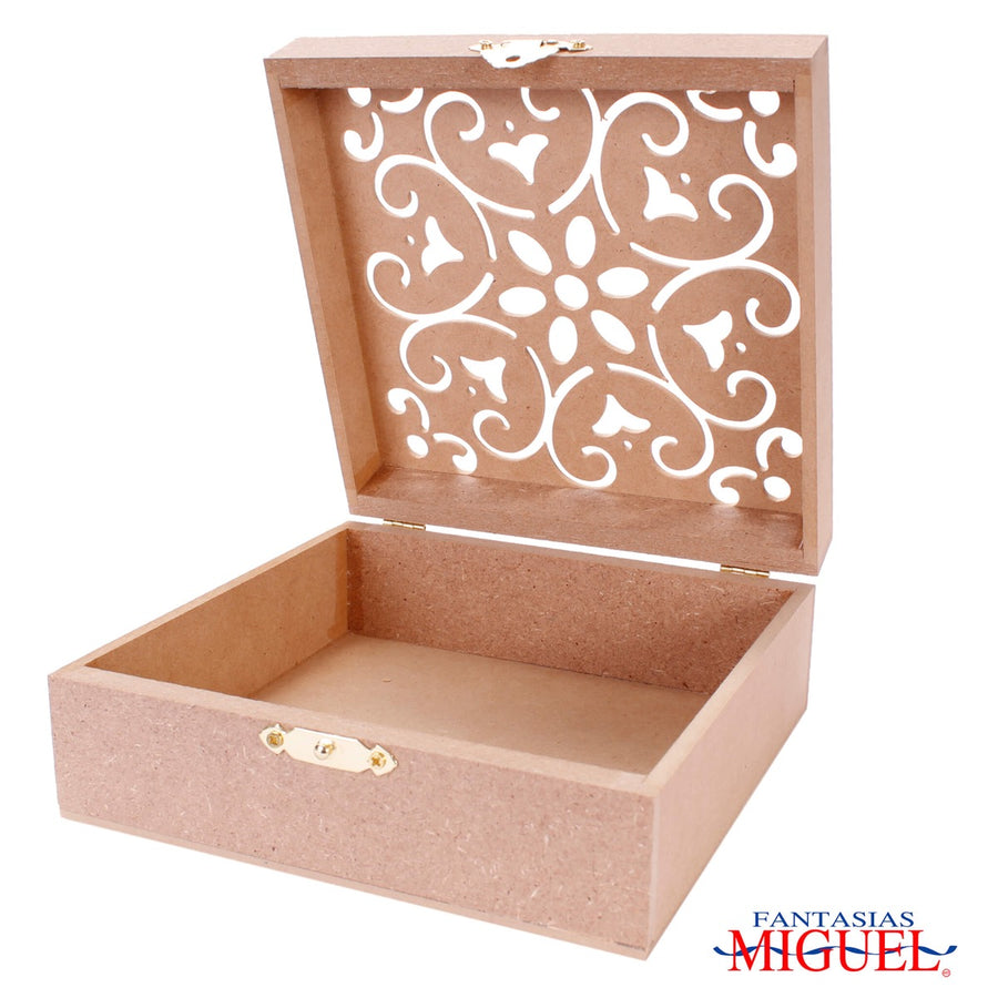 Art.5242 Caja Flor Cuadrada Con Broche 6.3X16.2X16.7cm 1pz