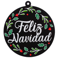 Art.5246 Esfera Negro Feliz Navidad