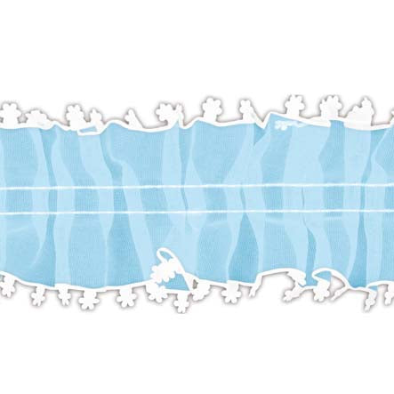 Art.5253 Listón Organza Plisado Con Flores