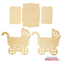 Art.5296 Carriola Grande Madera 25.5x27.5x12.5cm 1pz