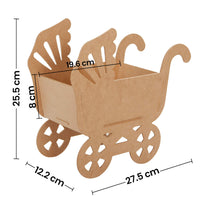 Art.5296 Carriola Grande Madera 25.5x27.5x12.5cm 1pz