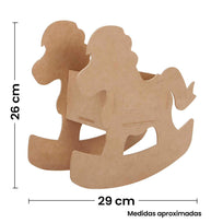 Art.5333 Caballito Dulcero Madera 26x29x12cm 1pz
