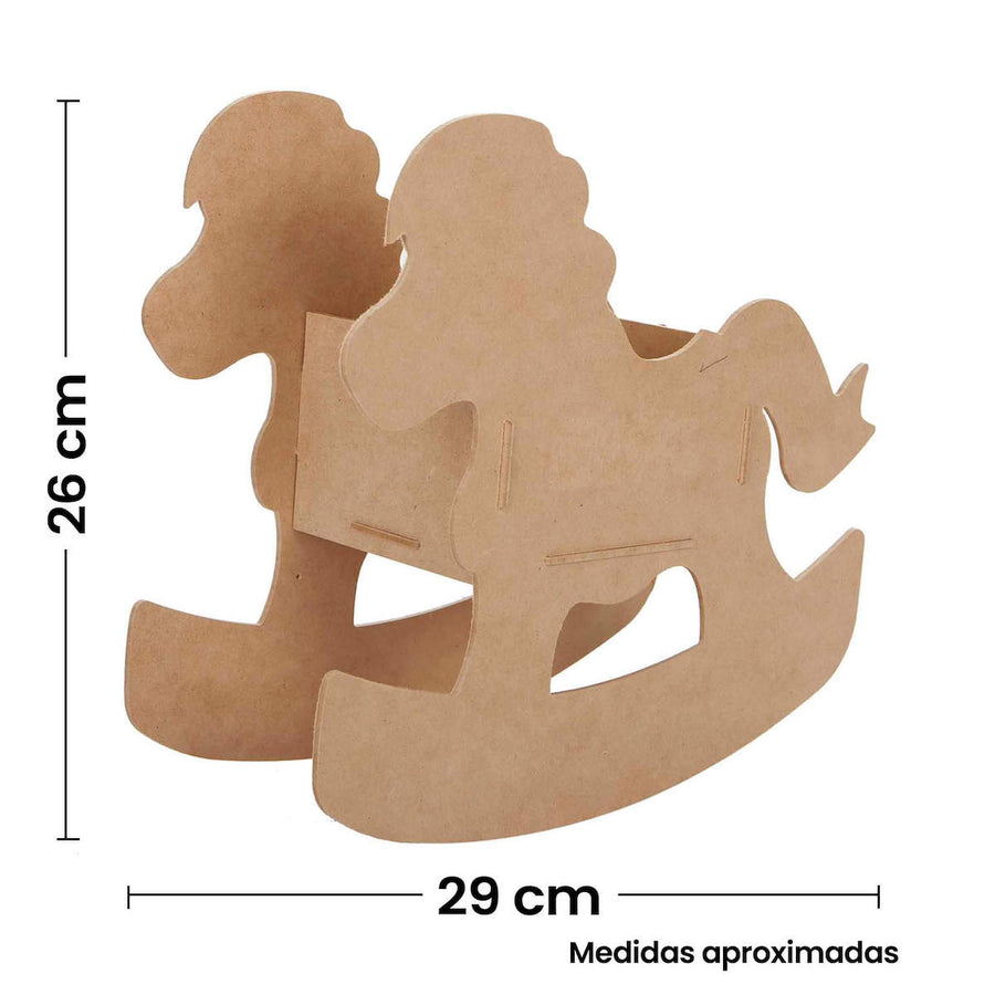 Art.5333 Caballito Dulcero Madera 26x29x12cm 1pz