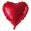Fantasías Miguel Art.6017 Globo Metálizado Corazón 40cm    (Aprox) 1pz Rojo