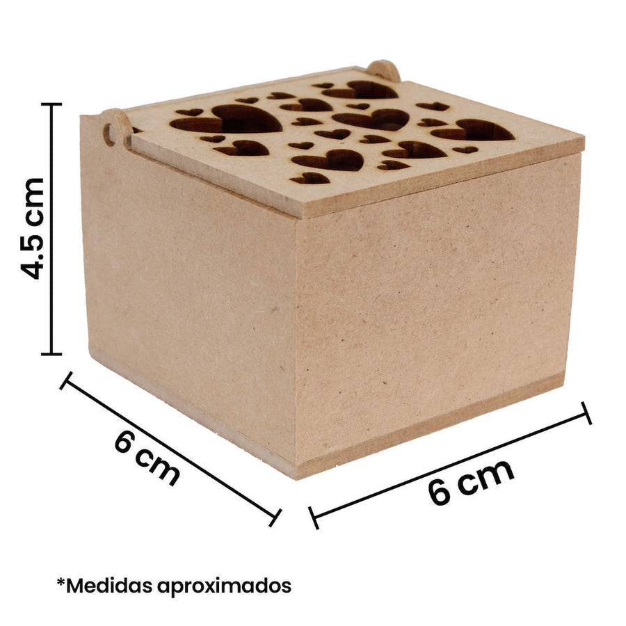 Art.6395 Cajita Calada Amor 4.5x6x6cm 1pz