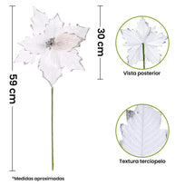 Art.6397 Vara Flor Nochebuena Fina 58cm 1pz