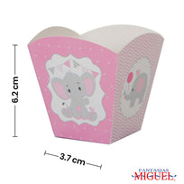 Art.6626 Caja Palomitas Elefante 6.4x6x6.5cm 9pz