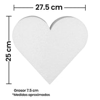 Art.6834 Corazón Ancho Grande 25x27.5x7.5cm 1pz