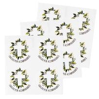 Art.7465 Calcomanía Círculo Cruz