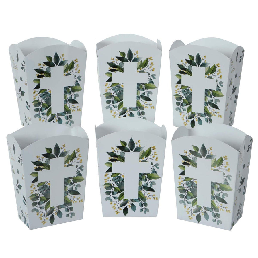 Art.7467 Caja Palomitas Cruz 9.5x7x4.5cm 6pz