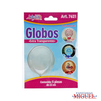 Art.7621 Globo Transparente 22cm 5pz