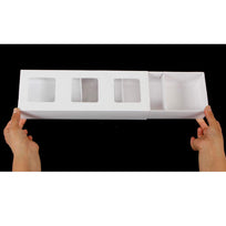 Art.7726 Caja De Cartón/Pvc 3 Divisiones 6x30x10cm 1pz