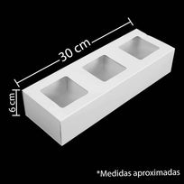 Art.7726 Caja De Cartón/Pvc 3 Divisiones 6x30x10cm 1pz
