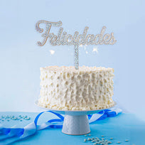 Art.7834 Pick Felicidades Metalizado 23.8x24.1cm 1pz